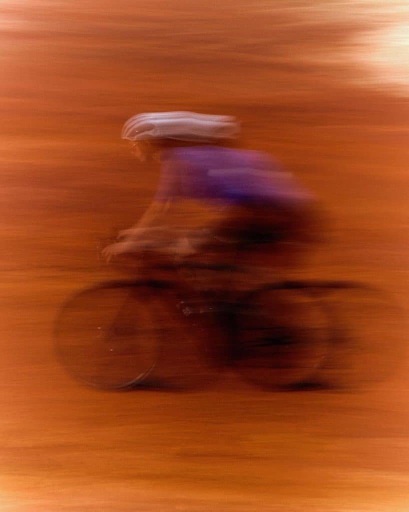 Cycliste en effort lors d'un test physiologique PaceLab