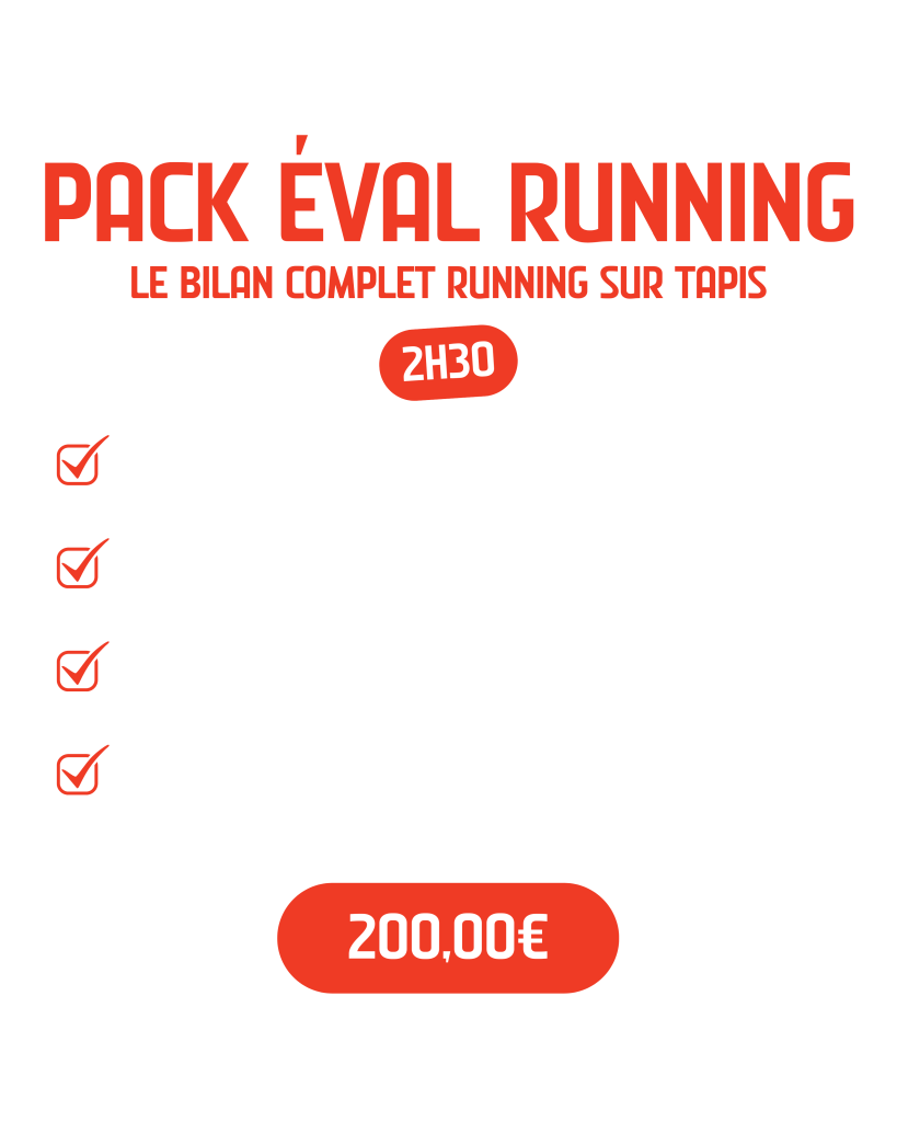 Pack Éval Running PaceLab : test VMA et VO2max avec analyse biomécanique de la foulée